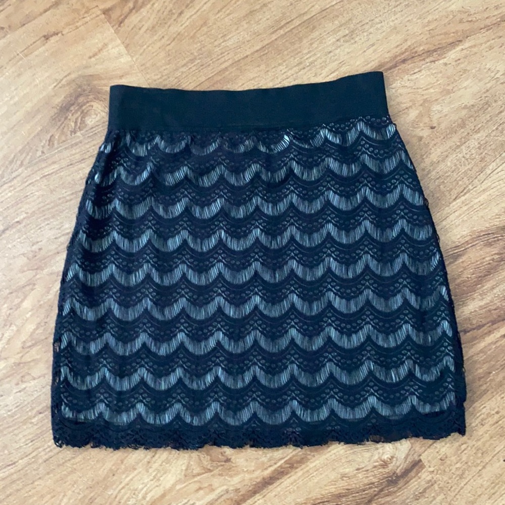 Free People mini skirt in black, XS
